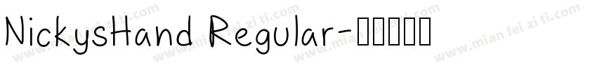 NickysHand Regular字体转换